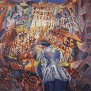 Umberto Boccioni THe Street Penetrates the House oil on canvas